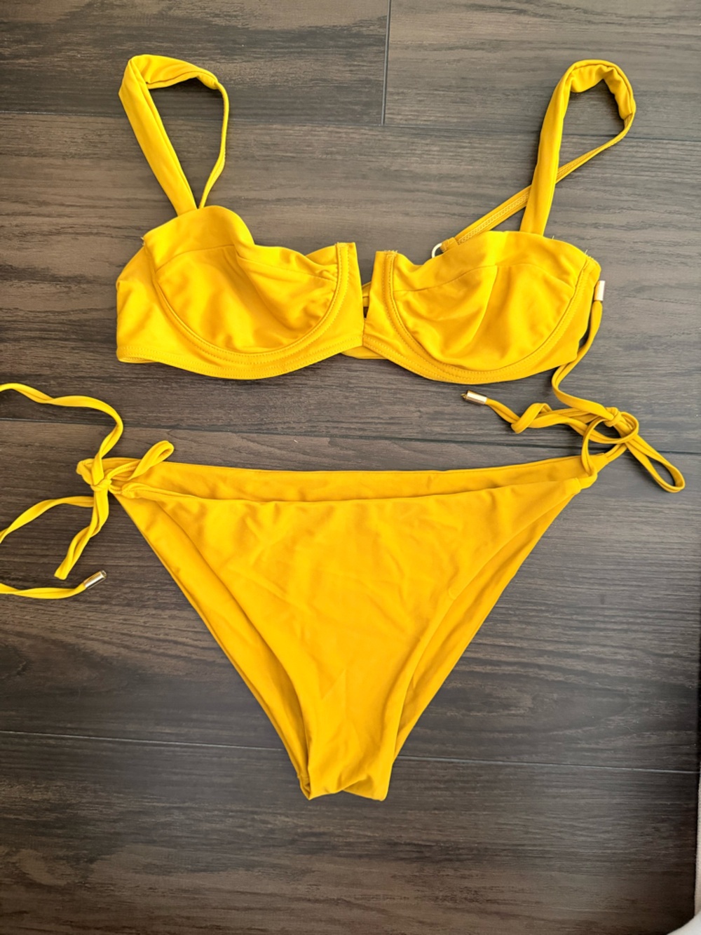 Monday Swimwear Yellow Tie-Side Bikini